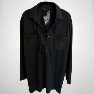 Olivaceous Black Long Sleeve Top